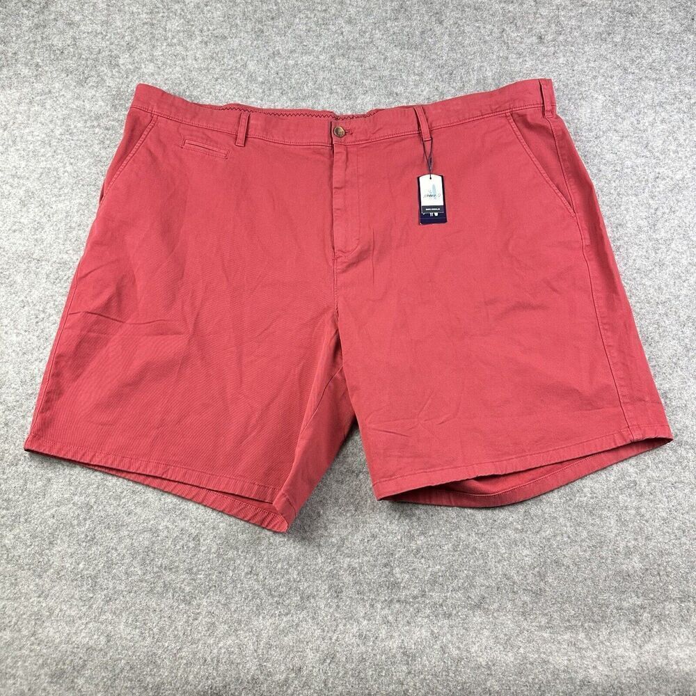 Johnnie O Neal Stretch Twill Shorts Mens 54 Malibu Red Preppy Chinos 9" NEW $85